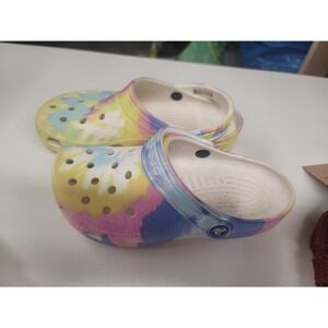 Crocs Classic Tie Dye Clogs Women's Size‎ 7/5 Comfort Slip On Sandals